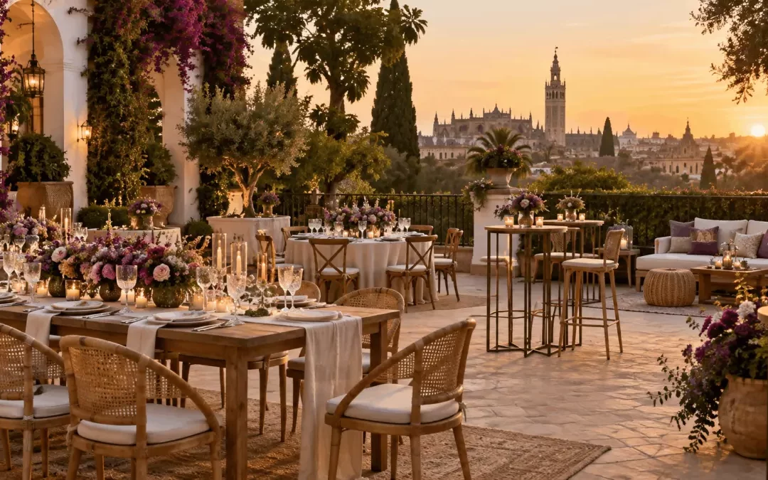 Alquiler de mobiliario para bodas en Sevilla: cómo diseñar cada espacio de la celebración